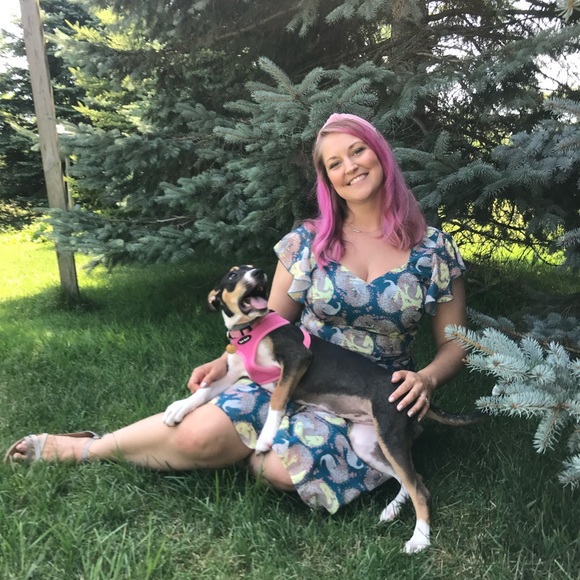 New with tags voodoo vixen teal peacock dress - Picture 2 of 16